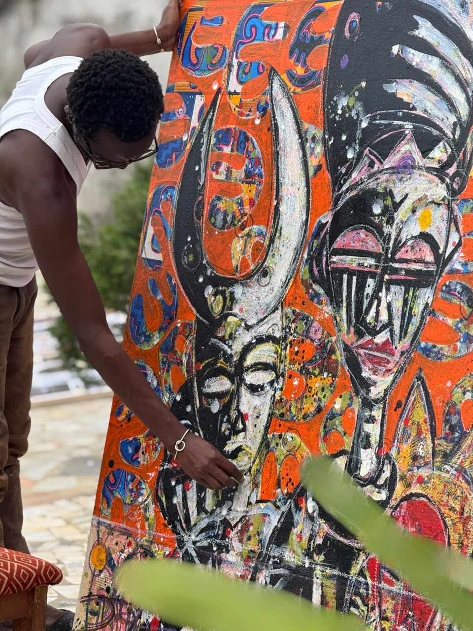 Atelier de Jean-Baptiste DJEKA à Abidjan